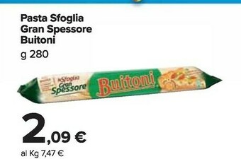 Carrefour Market Buitoni Pasta Sfoglia Gran Spessore offerta