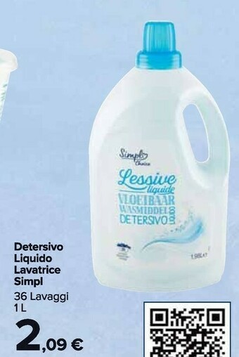 Carrefour Market Simpl Detersivo Liquido Lavatrice offerta