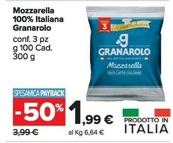 Carrefour Market Granarolo Mozzarella 100% Italiana offerta