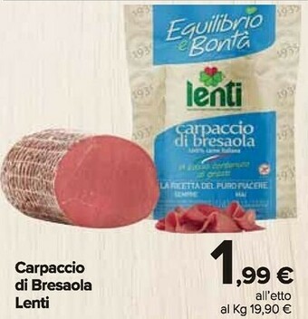 Lenti Carpaccio Di Bresaola