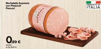 Carrefour Market Fiorucci Mortadella Suprema Con Pistacchi offerta