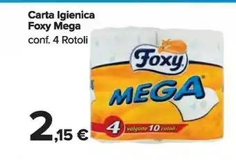 Carrefour Foxy Carta Igienica Mega offerta