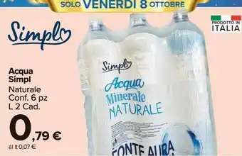Carrefour Market Simpi Acqua offerta