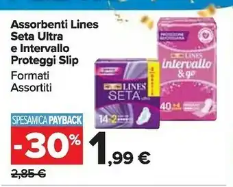 Carrefour Lines Seta Ultra Con Ali Salviettine Detergenti 11 Pezzo(i) offerta