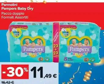 Carrefour Pampers Baby-Dry 81681713 Pannolino Usa E Getta Ragazzo/Ragazza 7 23 Pezzo(i) offerta