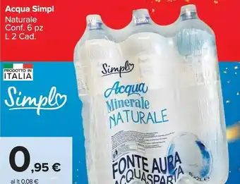 Carrefour Market Acqua Simpl Naturale offerta