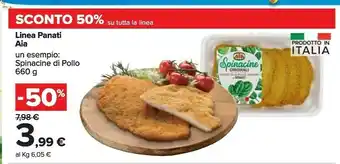 Carrefour Aia Panati Spinacine Di Pollo offerta