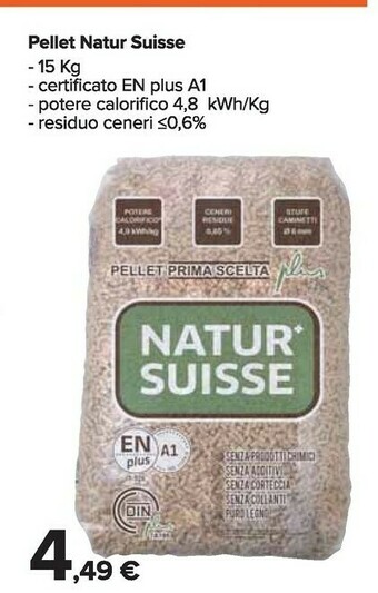 Carrefour Pellet Natur Suisse offerta