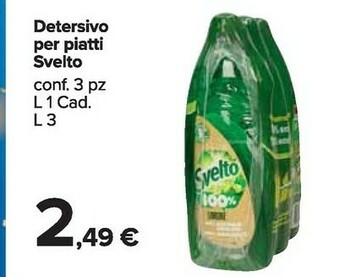 Carrefour Svelto Detersivo Per Piatti offerta
