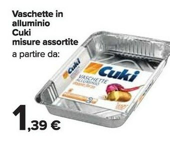 Carrefour Cuki Vaschette In Alluminio offerta