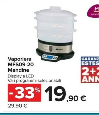 Carrefour Mandine Vaporiera MFS09-20 offerta