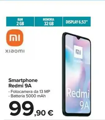 Carrefour Xiaomi Redmi 9A 16,6 Cm (6.53") 2 GB 32 GB Doppia SIM 4G Micro-USB Blu 5000 MAh offerta