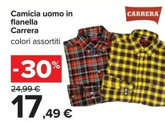 Carrera Camicia Uomo In Flanella