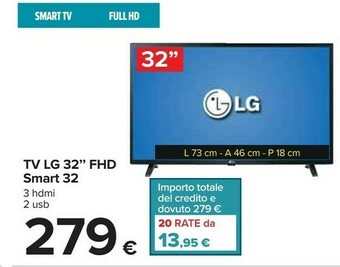 Carrefour LG Tv 32'' FHD Smart 32 offerta