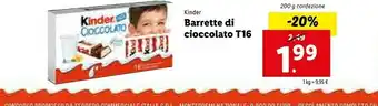 Lidl Ferrero Kinder Barrette Di Cioccolato T16 offerta