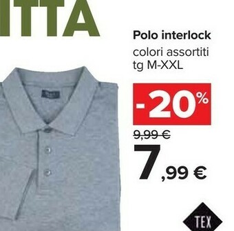Carrefour Polo Inerlock offerta