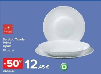 Carrefour Bormioli Rocco Servizio Tavola Prima Opale offerta