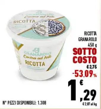 Conad City Granarolo Ricotta 450g offerta