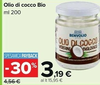 Carrefour Market Olio Di Cocco Bio offerta