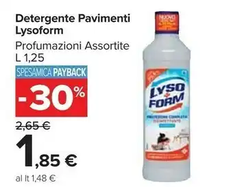 Carrefour Market Lysoform Detergente Pavimenti Disinfettante offerta
