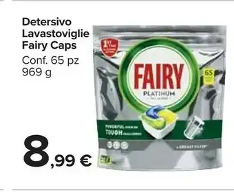 Carrefour Market Fairy Platinum All In One Detersivo Per Lavastoviglie Capsula 75 Pezzo(i) offerta