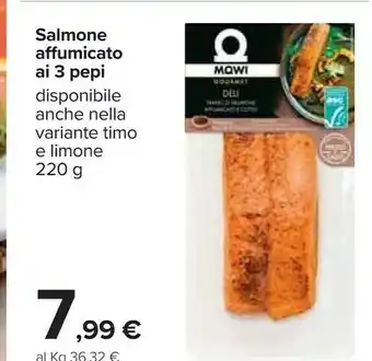 Carrefour Market Salmone Affumicato Ai 3 Pepi 220 G offerta