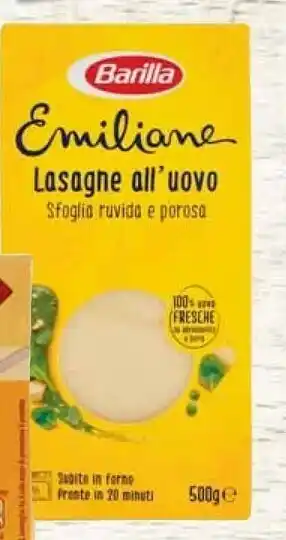 Carrefour Market Barilla Lasagne Verdi All'Uovo Emiliane 500 G(ml) offerta