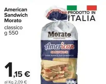 Carrefour Market Morato American Sandwich Grano Duro offerta