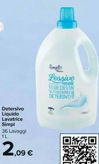 Carrefour Market Simpl Detersivo Liquido Lavatrice offerta