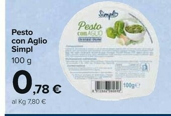Carrefour Market Simpl Pesto Con Aglio offerta