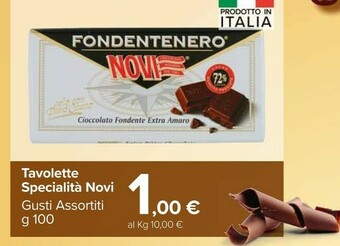 Carrefour Market Novi Fondentenero Cioccolato Fondente Extra Amaro 100 G(ml) offerta