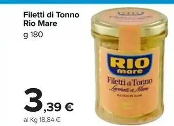 Carrefour Market Rio Mare Filetti Di Tonno Lime E Zenzero 180 G(ml) offerta
