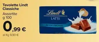 Carrefour Market Lindt Tavolette Classiche Latte offerta