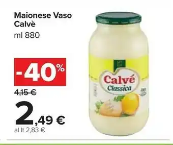 Carrefour Market Calvè Maionese Vaso offerta