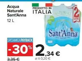 Carrefour Market Sant'anna Acqua Minerale Naturale offerta