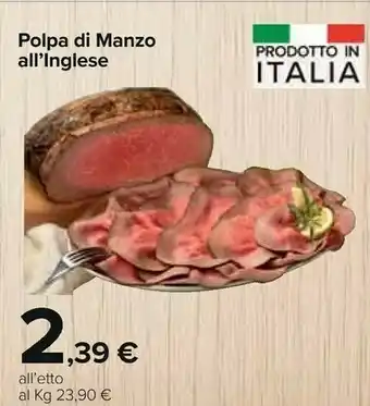 Carrefour Market Polpa Di Manzo All'Inlgese offerta