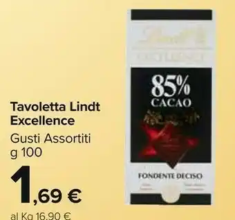 Carrefour Market Lindt Excellence 85% Cacao 100 G(ml) offerta
