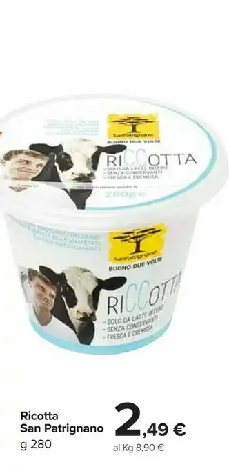 Carrefour San patrignano Ricotta offerta