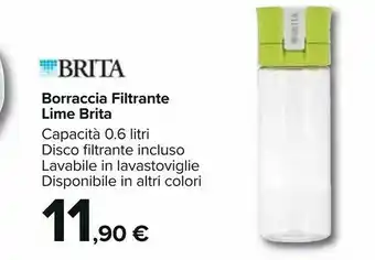 Carrefour Brita Borraccia Filtrante Lime offerta