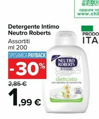 Carrefour Neutro Roberts Detergente Intimo 200 Ml offerta