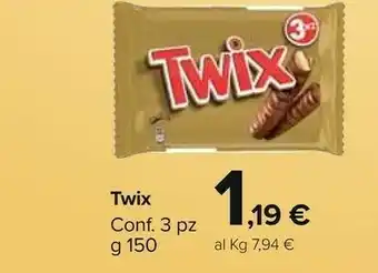 Carrefour Twix Confezione 3 Pz offerta
