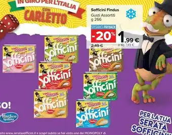 Carrefour Findus Sofficini Spinaci Mozzarella 266 G(ml) offerta