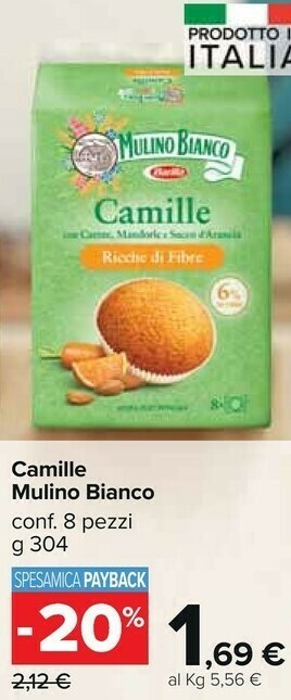 Carrefour Mulino Bianco Camille 304 G(ml) offerta