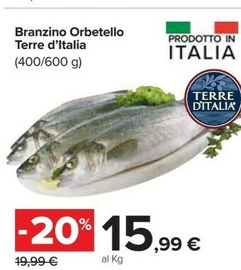 Carrefour Terre d'Italia Branzino Orbetello offerta