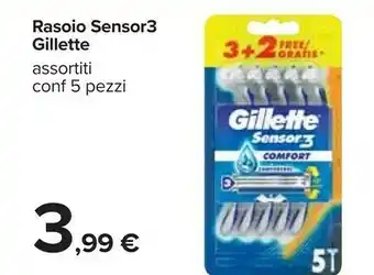 Carrefour Gillette Mach 3 Nero, Argento Rasoio Da Uomo offerta