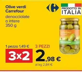 Carrefour Carrefour Olive Verdi Denocciolate O Intere offerta