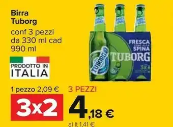 Carrefour Tuborg Birra 330 G(ml) offerta