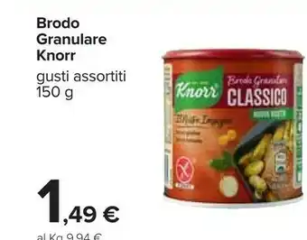 Carrefour Knorr Brodo Granulare Ricco 150 G(ml) offerta