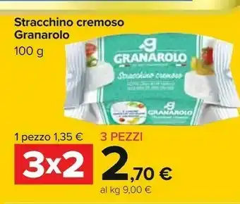 Carrefour Granarolo Stracchino Cremoso Fatto Con Latte Fresco Di Alta Qualità 100 G(ml) offerta