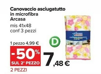 Carrefour Arcasa Canovaccio Asciugatutto In Microfibra offerta